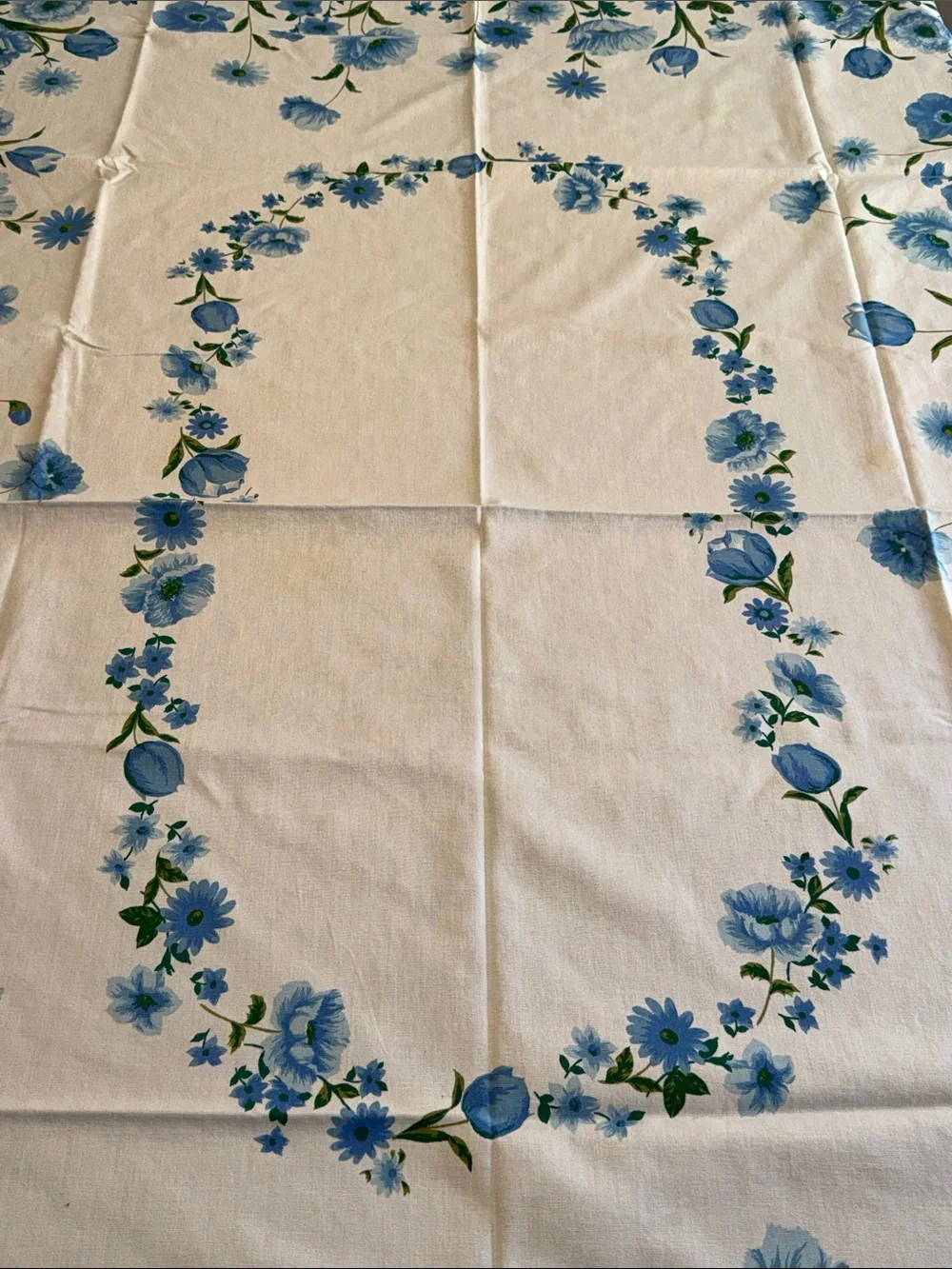 Vintage blue floral